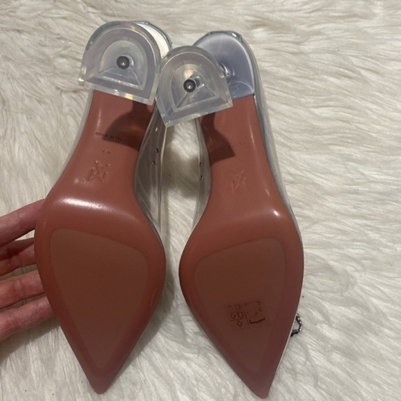 New Amina Muaddi Rosie glass pointed toe pump size 39.5EU - Picture 8 of 15